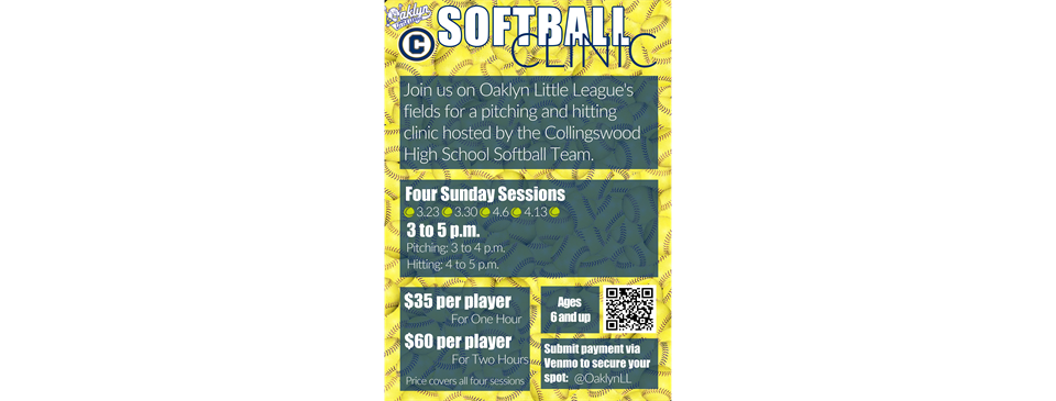 Softball Clinic with Collingswood High School Softball